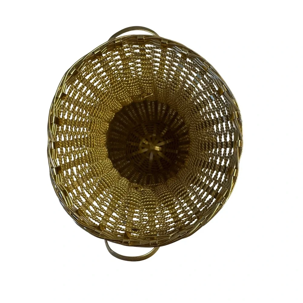 Gold Wire Wrapped Vase Decorative Tabletop Accent Elegant‎ Home Decor